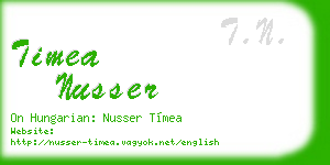 timea nusser business card
